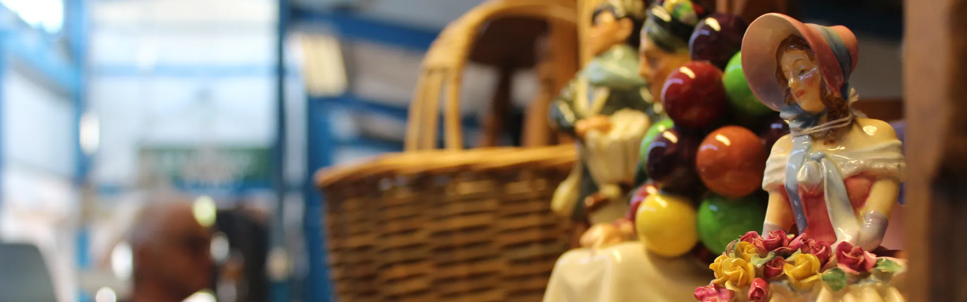 A close up shot of items ready for auction.